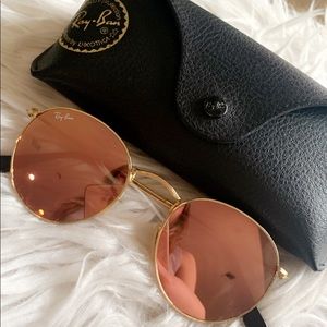 RAY-BAN ROUND FLASH LENSES